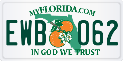 FL license plate EWBO62