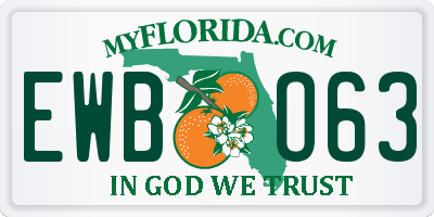 FL license plate EWBO63