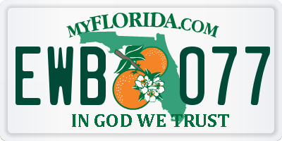 FL license plate EWBO77