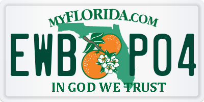 FL license plate EWBP04