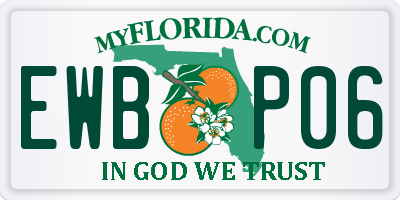 FL license plate EWBP06
