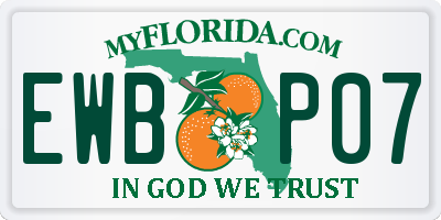 FL license plate EWBP07