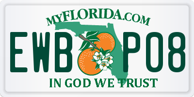 FL license plate EWBP08