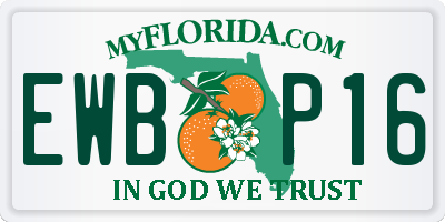 FL license plate EWBP16