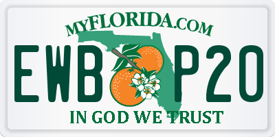 FL license plate EWBP20