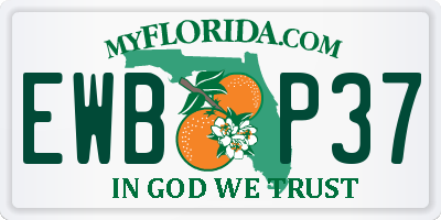 FL license plate EWBP37