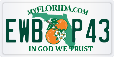 FL license plate EWBP43