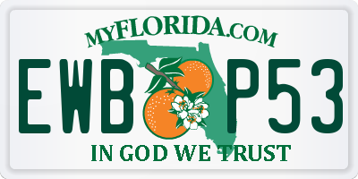 FL license plate EWBP53