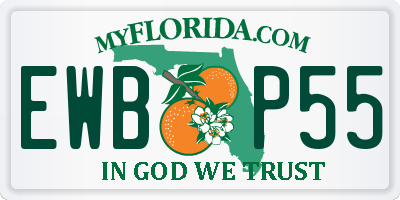 FL license plate EWBP55