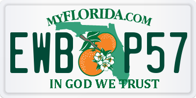 FL license plate EWBP57