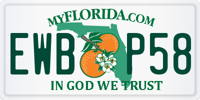 FL license plate EWBP58