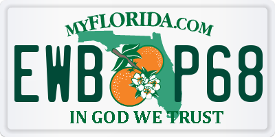 FL license plate EWBP68