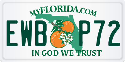 FL license plate EWBP72