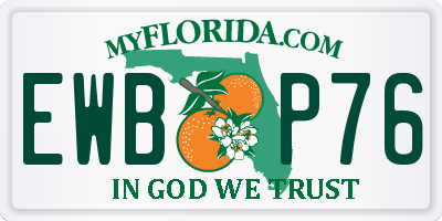 FL license plate EWBP76