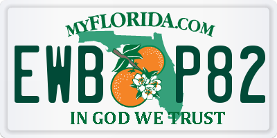 FL license plate EWBP82