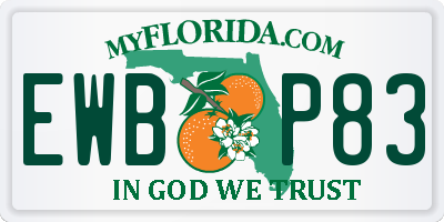 FL license plate EWBP83