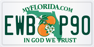 FL license plate EWBP90