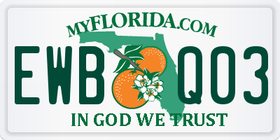 FL license plate EWBQ03