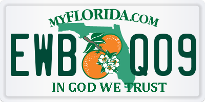 FL license plate EWBQ09