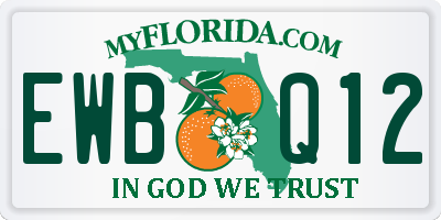 FL license plate EWBQ12