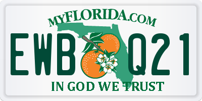 FL license plate EWBQ21
