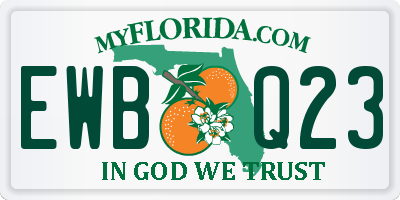 FL license plate EWBQ23