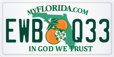 FL license plate EWBQ33