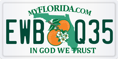 FL license plate EWBQ35