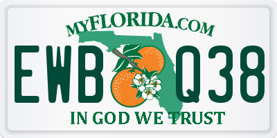 FL license plate EWBQ38