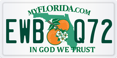 FL license plate EWBQ72