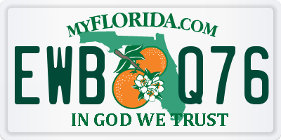 FL license plate EWBQ76