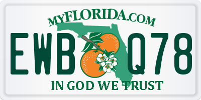 FL license plate EWBQ78
