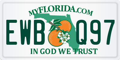 FL license plate EWBQ97