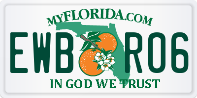 FL license plate EWBR06