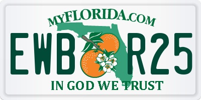 FL license plate EWBR25