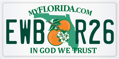 FL license plate EWBR26