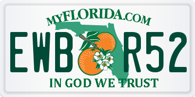 FL license plate EWBR52