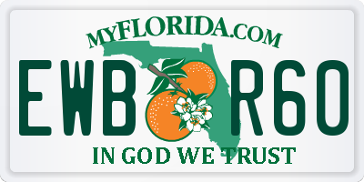 FL license plate EWBR60
