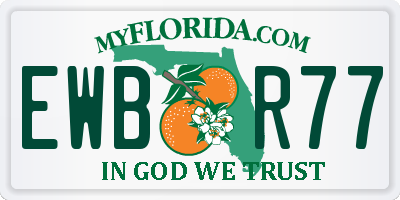 FL license plate EWBR77