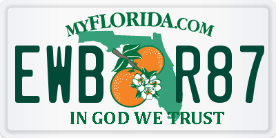 FL license plate EWBR87