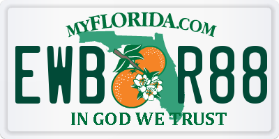 FL license plate EWBR88