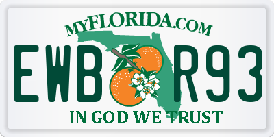 FL license plate EWBR93