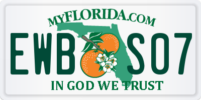 FL license plate EWBS07