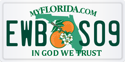 FL license plate EWBS09