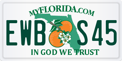 FL license plate EWBS45