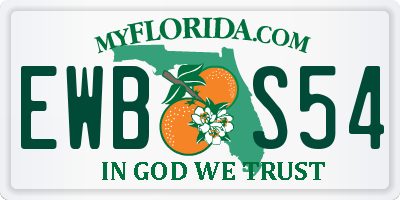 FL license plate EWBS54