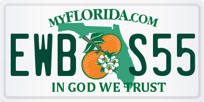 FL license plate EWBS55