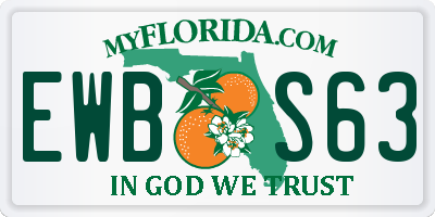 FL license plate EWBS63