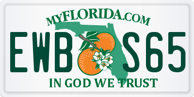 FL license plate EWBS65
