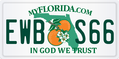 FL license plate EWBS66